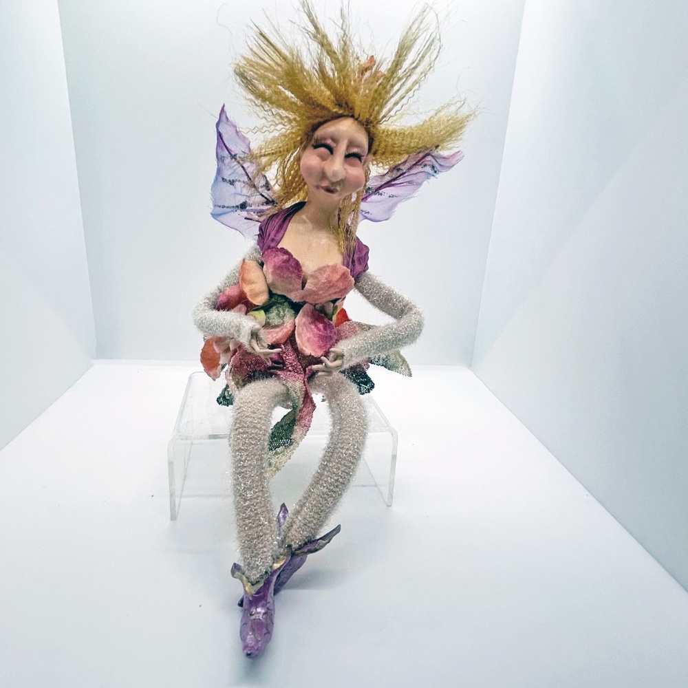 Whimsical fantasy Fairy Doll, Art Figurine, Boho Decor